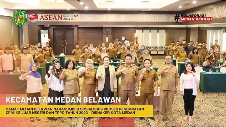 Kecamatan medan belawan narasumber sosialisasi proses penempatan CPMI ke luar negri dan TPPO tahun 2023 DISNAKER KOTA MEDAN